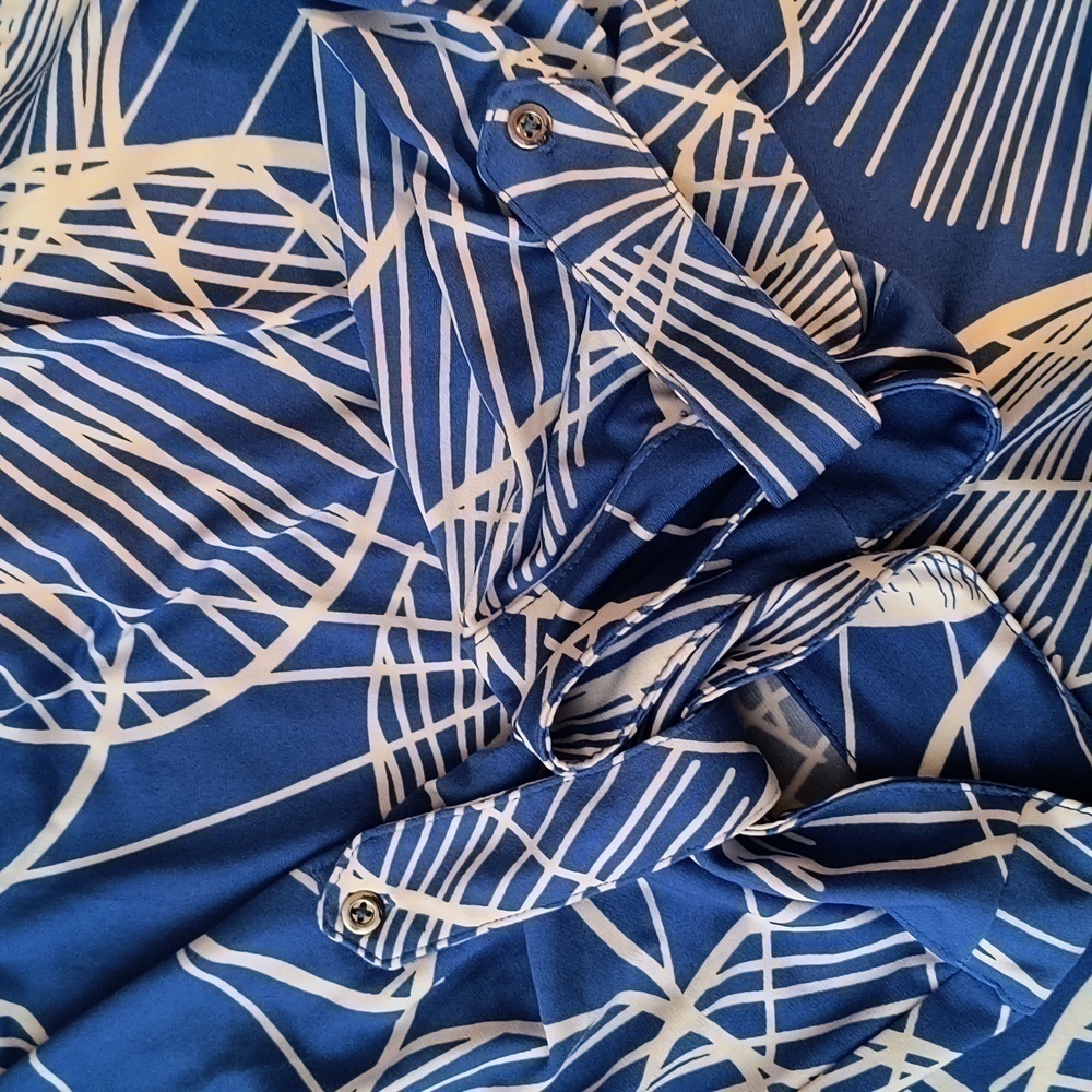 BANANA Republic 3/4 Sleeve Dress Blue/White Size M - Picture 6 of 10